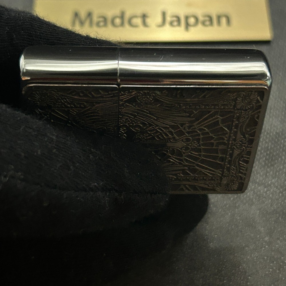 Zippo Oil Lighter Angel Cross Silver 2 Sided Processing Regular Case Japan