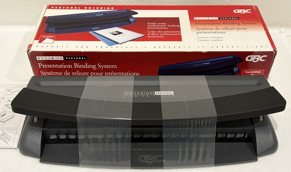 GBC - Docubind Personal Presentation Binding System w/Original Box & Packaging