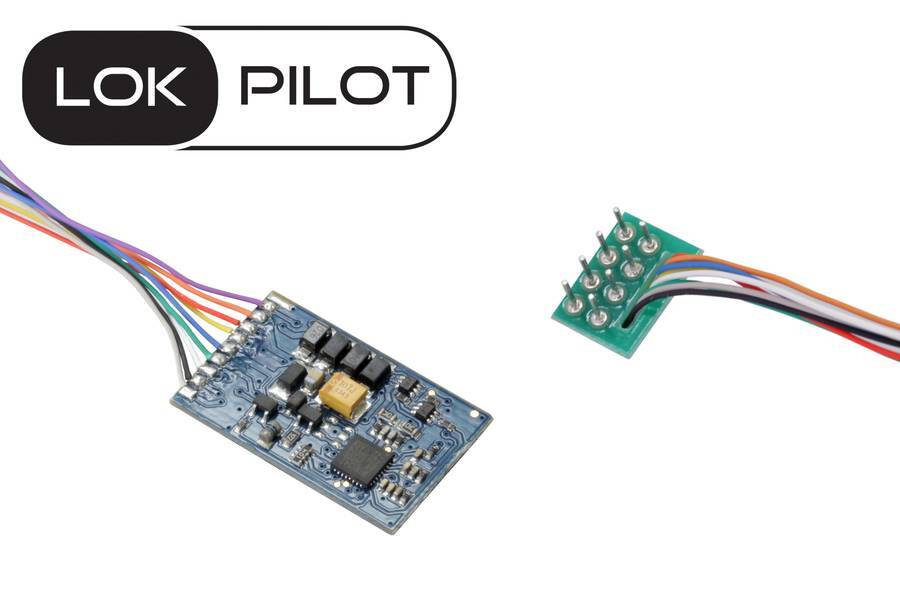 ESU 59020 LokPilot 5 Basic DCC Decoder 8 Pin Connector and Harness HO Scale