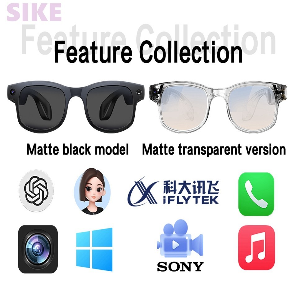 Smart Bluetooth Glasses with Camera, Voice Assistant & Calling Functions