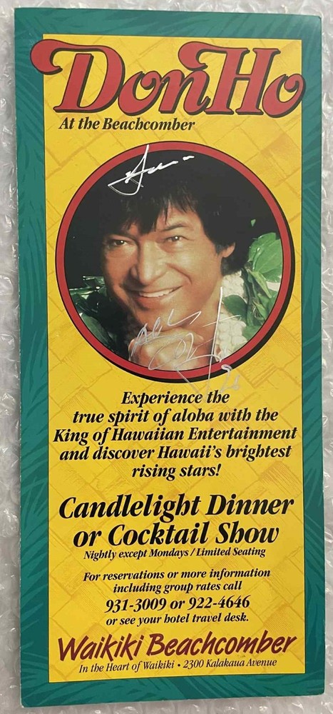 Don Ho Authentic Autograph