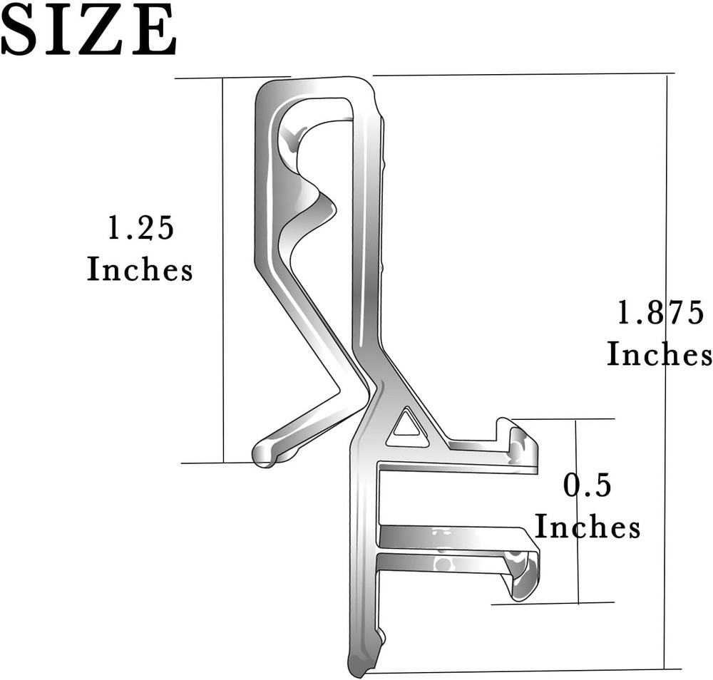 10 Pcs Waterproof Clear Plastic Valance Clips for Easy Window Blind Replacement