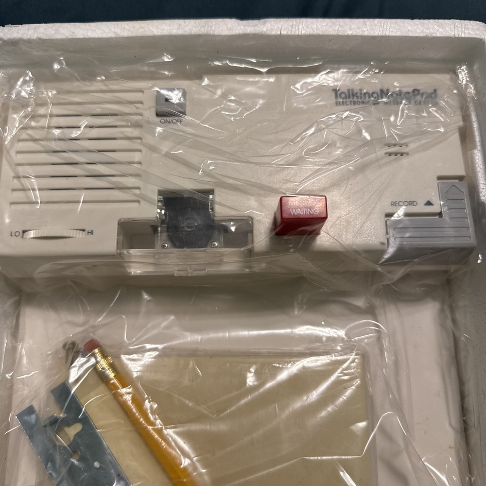 Vtg Talking Notepad Electronic Message Center Note Pad Pencil New Open Box