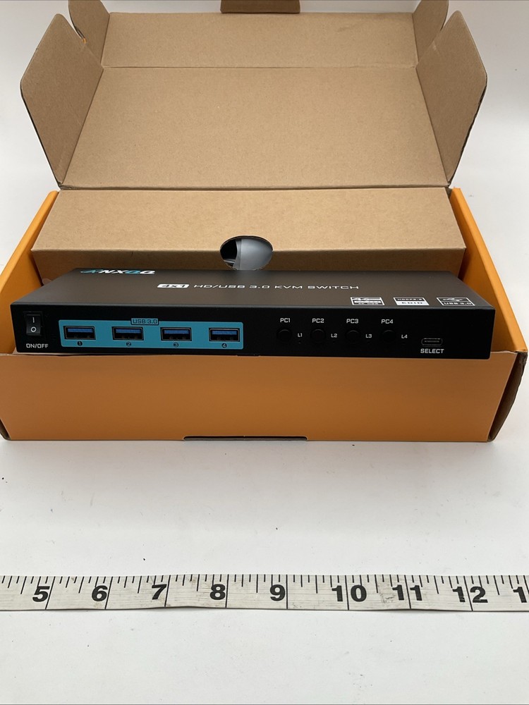 4 Monitors 1 Computer KVM Switch, 4K KVM Switches,4 Monitors 1 Computers HDMI