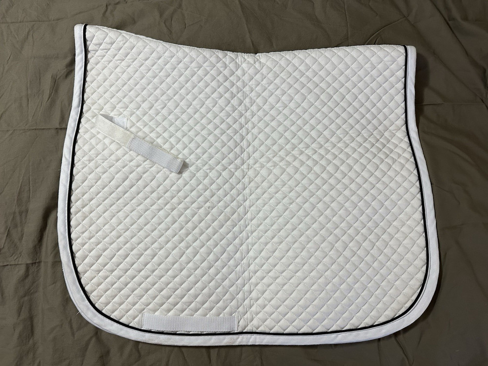 DOVER White Quilted Saddlepad Dressage