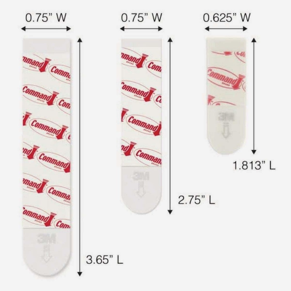 Medium Refill Strips [Removable]: 12-Pack (White) / 12-Pack