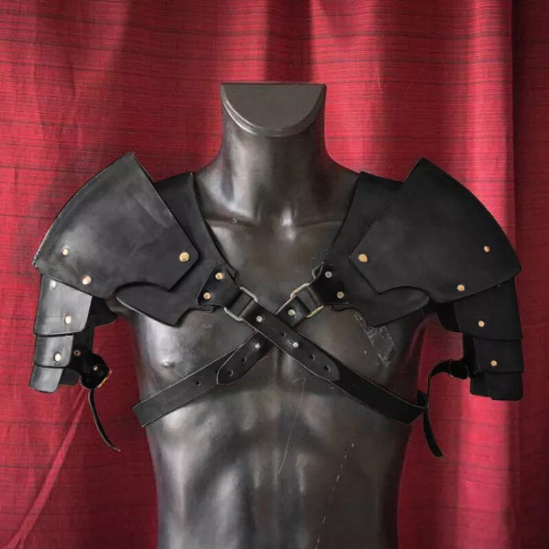 A Pair Medieval Warrior Gladiator Knight Shoulder Armor Party Cosplay Pauldrons