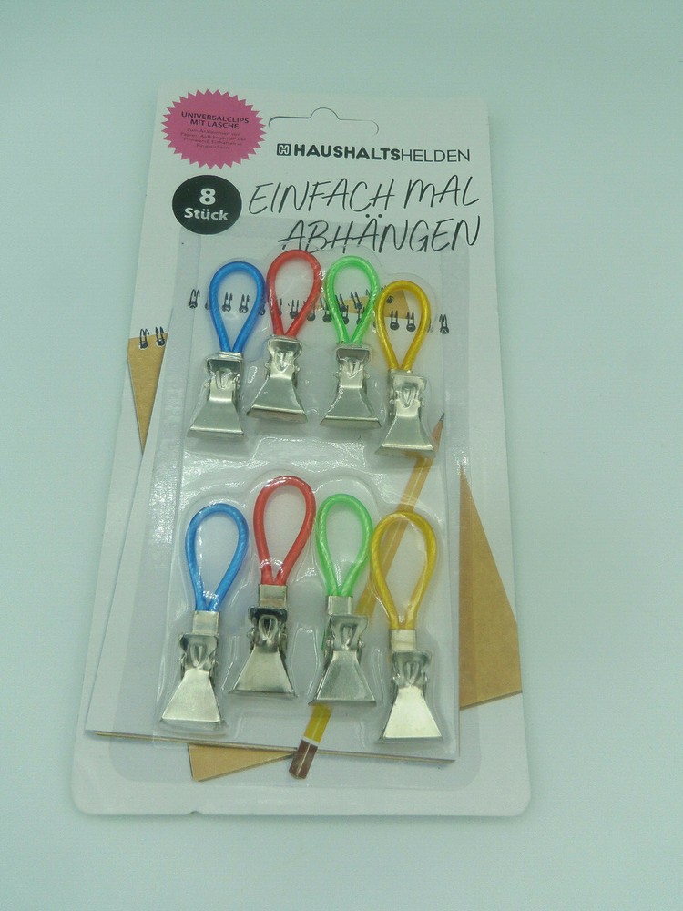 SET DE 8 CLIPS UNIVERSELS - PINCES UNIVERSELLES