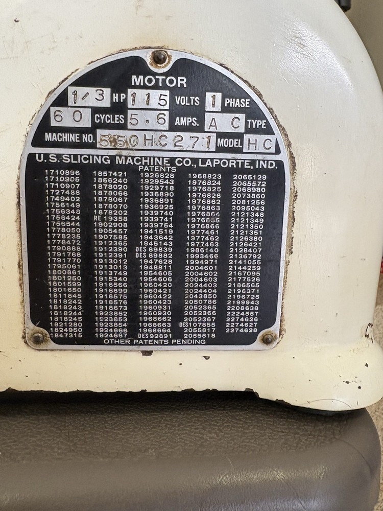 Vintage US Slicing Machine