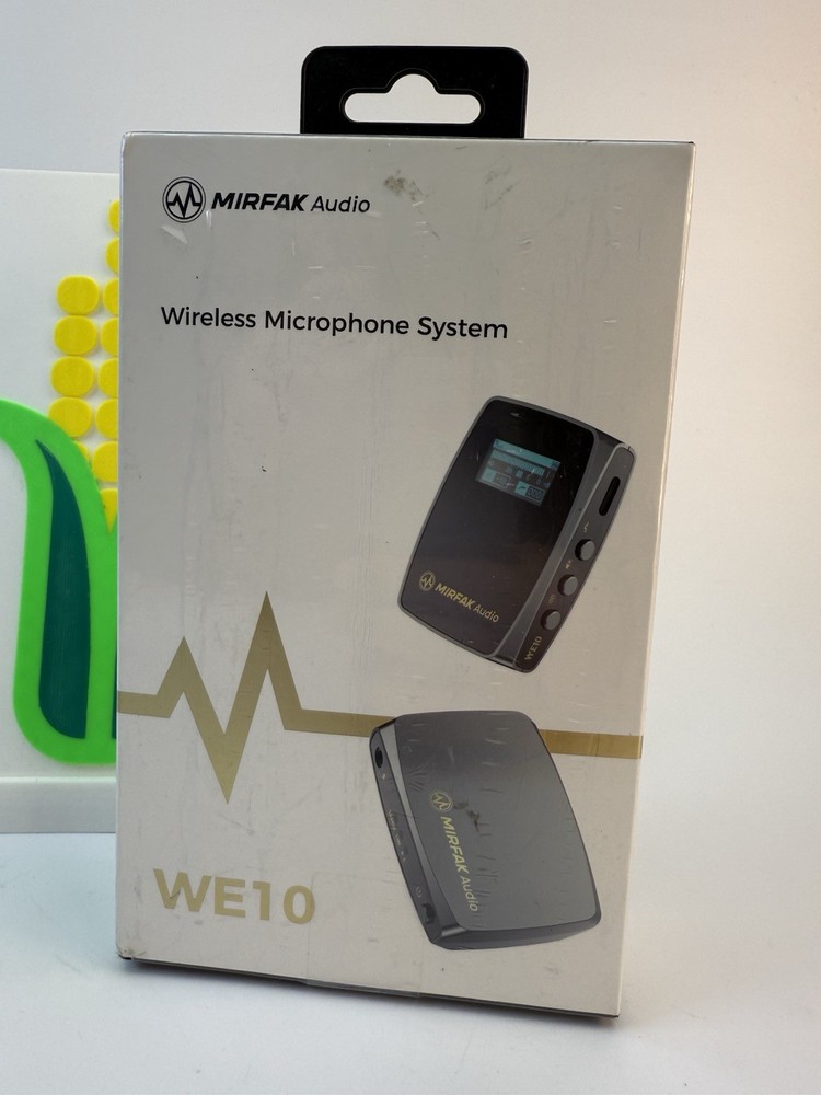 Mirfak WE10 Dual Wireless Microphone System Transmitter Receiver Recording