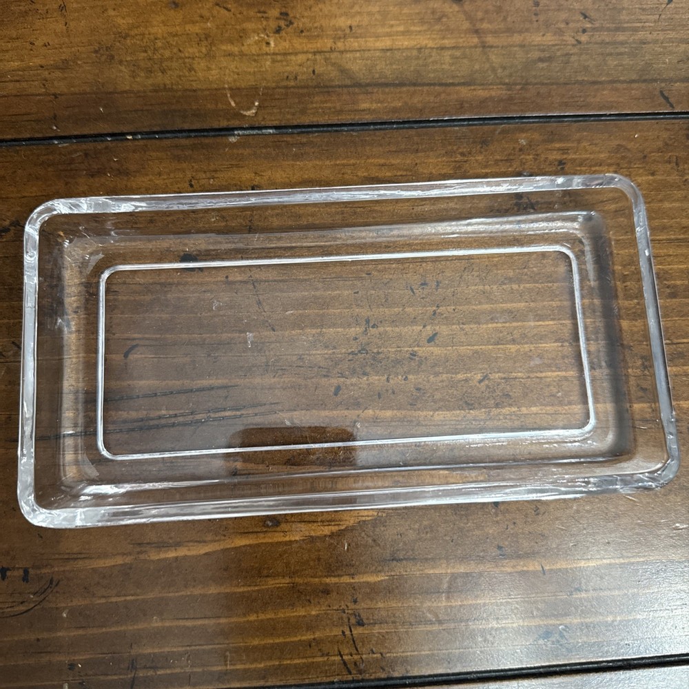 Mason Craft And More Butter Dish Clear Glass Rectangular Nice