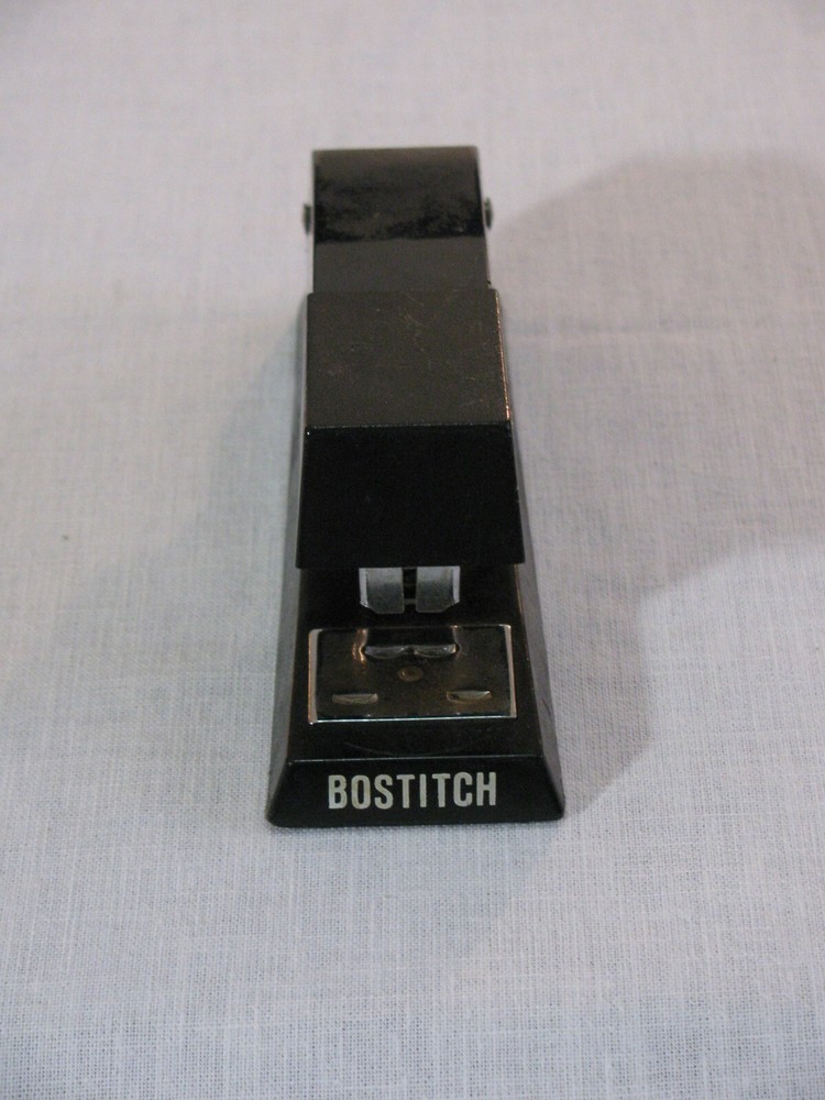 Vtg Bostitch Desk Stapler, Black, Works rr