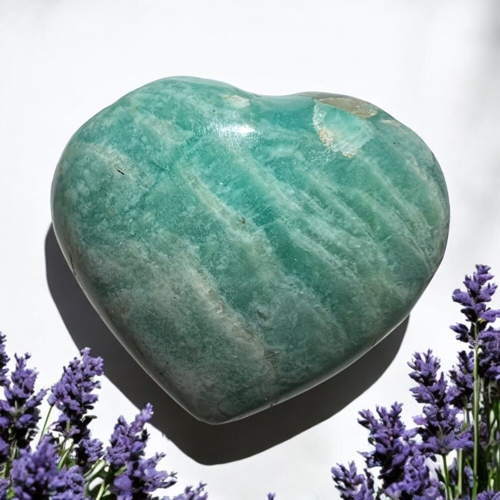Amazonite Heart Carving (#6)