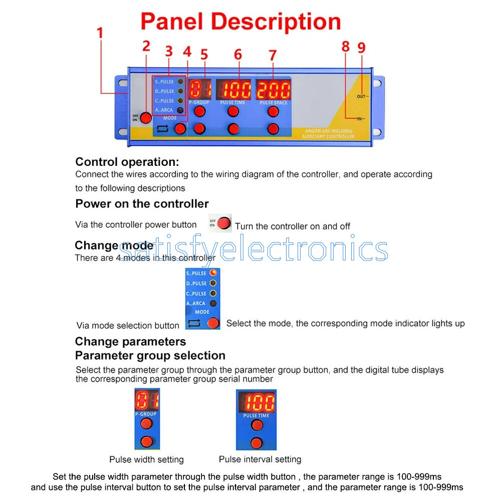 Argon Arc Welding Retrofit Cold Welding Spot Machine Pulse Auxiliary Controller