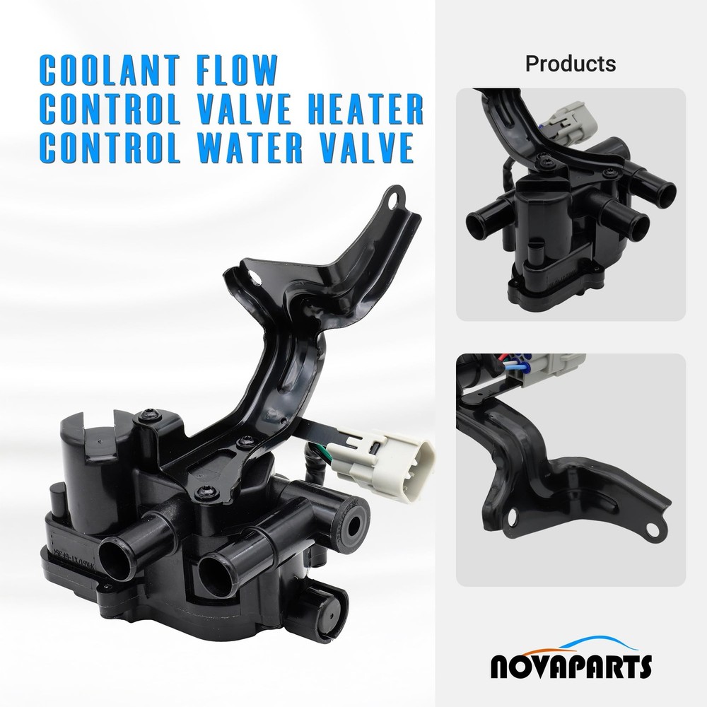 NOVAPARTS Coolant Flow Control Valve Heater Water for Black