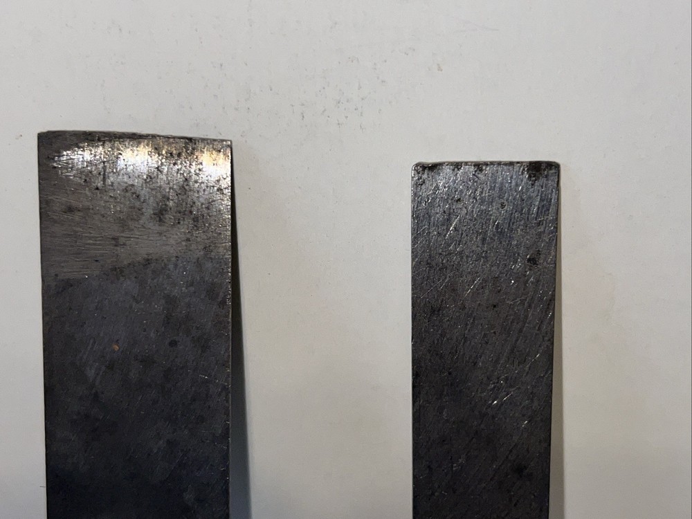 Vintage 2-Beveled Edge Socket Chisel 3/4" & 1" Unbranded
