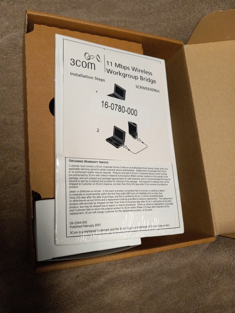 3com - 11 Mbps Wireless Workgroup Bridge - 3CRWE83096A NEW WL-308