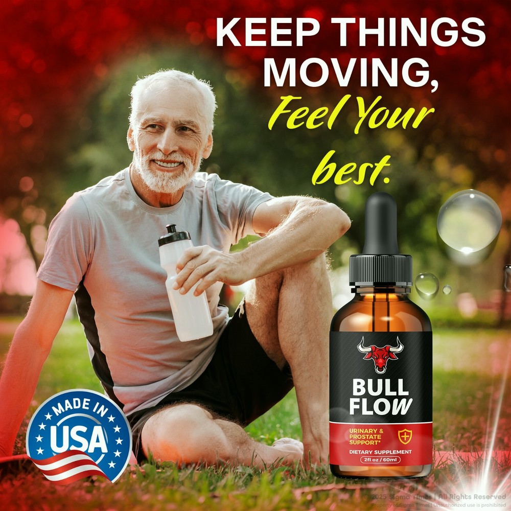 (3 Pack) Bull Flow for Prostate, Advanced BullFlow Drops for Men