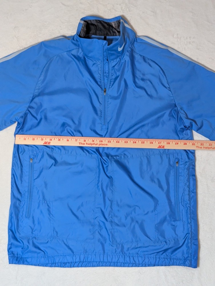 Nike Golf Windbreaker Men’s Medium 1/2 Zip Pullover Short Sleeve Blue