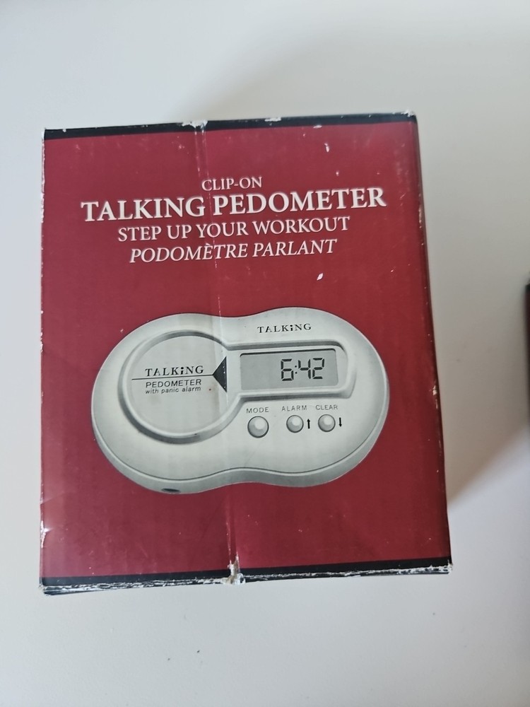 Talking Pedometer Clip-On Restoration Hardware Step Up Your Workout New In box