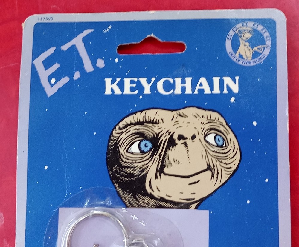 1982 E.T. Keychain Still Sealed In Original Package, Large Keychain