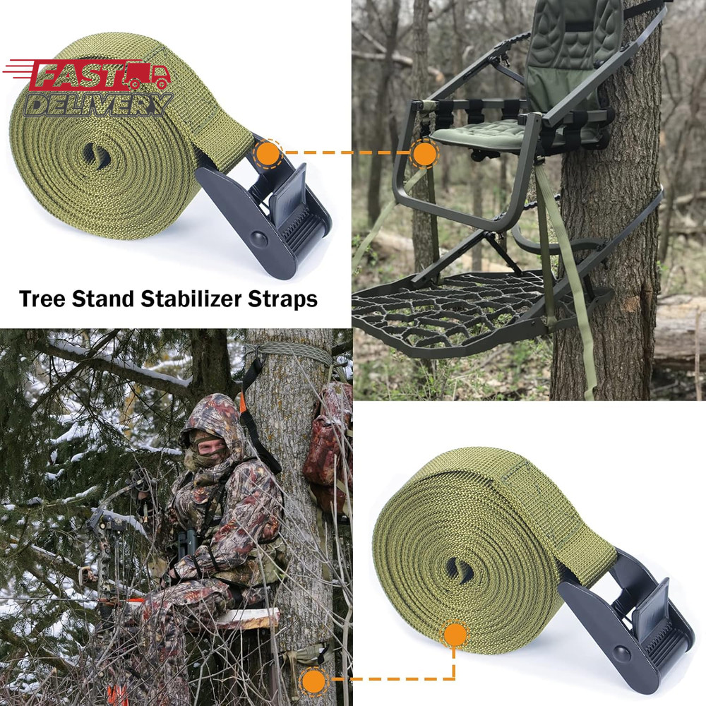 WILLWIN Tree Stand Stabilizer Straps, Tree Stand Accessories, Hunting Utility St