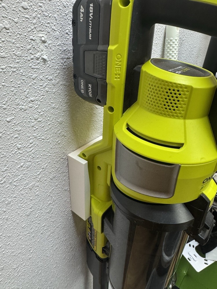 Wall Mount Dock for Ryobi ONE+ HP Brushless Vacuum, Black Plastic Holder