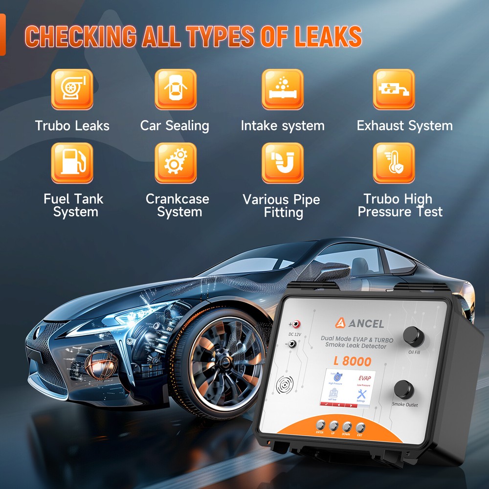 EVAP Smoke Machine Diagnostic Tool Vacuum Leakage Detection Tester Turbo System