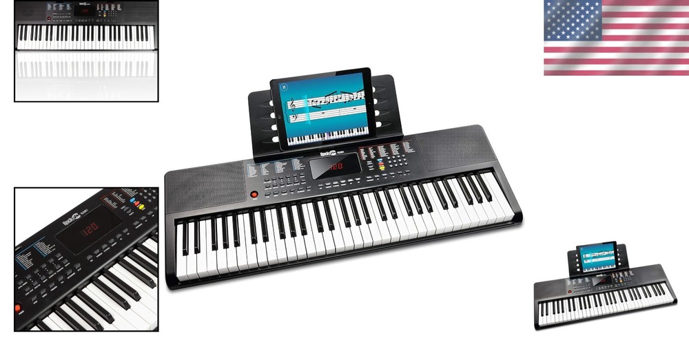 61-Key Compact Digital Piano with LED Display & Learning Features for All