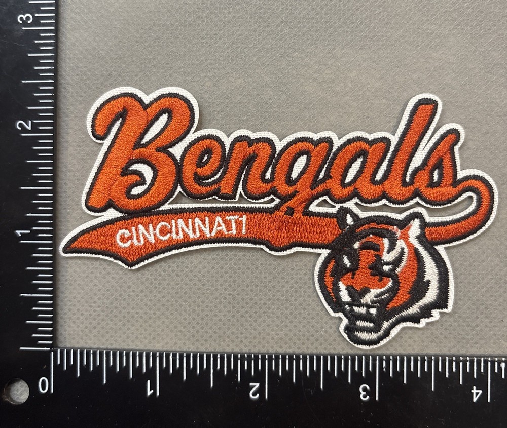 CINCINNATI BENGALS IRON ON EMBROIDERED PATCH