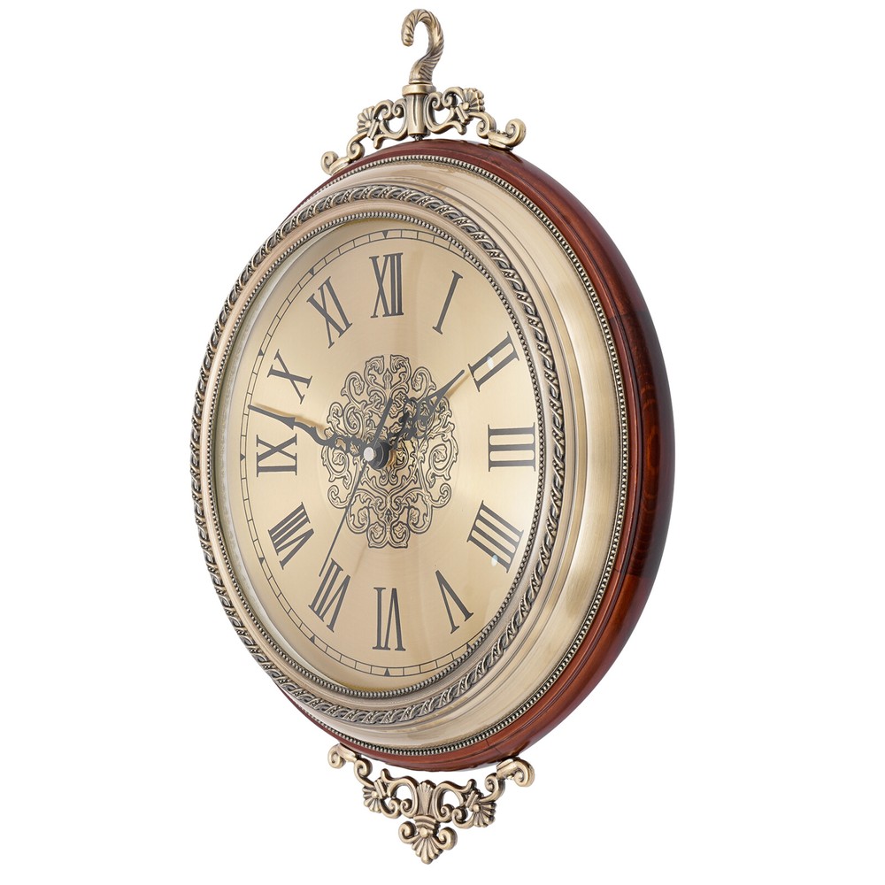 Unique Wooden Wall Clock Quartz Clock Silent Clock Non-Ticking Double Sided