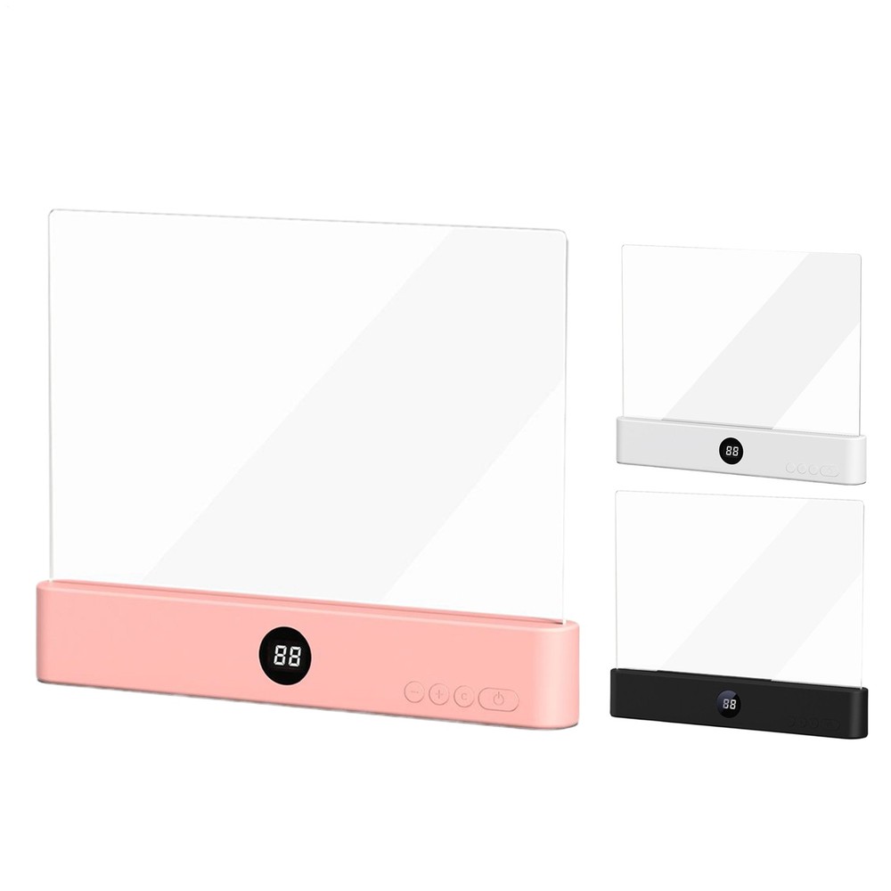 Book Light, Rechargeable Clear LED Flat Reading Light with 3 Colors Timer