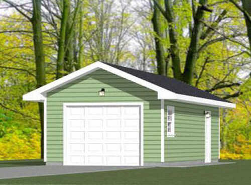 14x32 1-Car Garage -- 448 sq ft -- PDF Floor Plan -- Model 2E