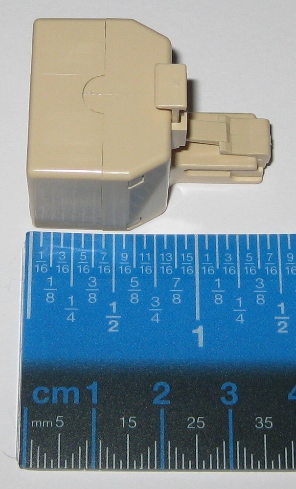 Suttle SE-267B Inline Modular T Adapter for 2 Line 4 Wire Telephone Jack