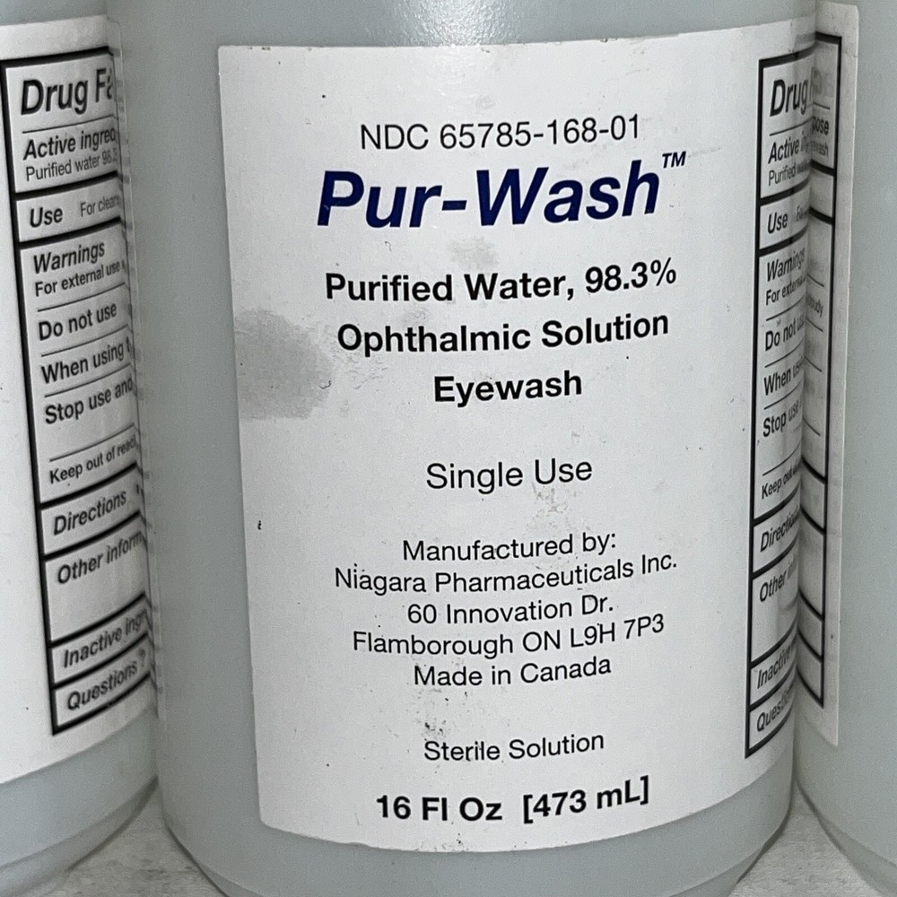 4 Sealed Ophthalmic Solution Eyewash 16oz Each