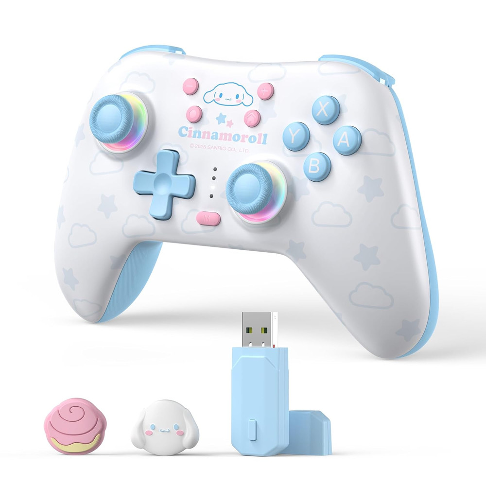 Blue Switch 2 Controller, Blue Dog Hall Effect Controllers Wireless for Switch 2