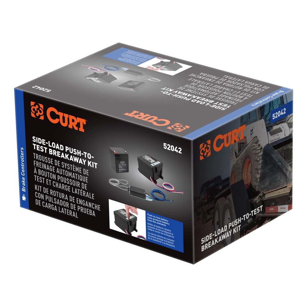 CURT Breakaway System With Side-Load Battery Push-To-Test - 52042