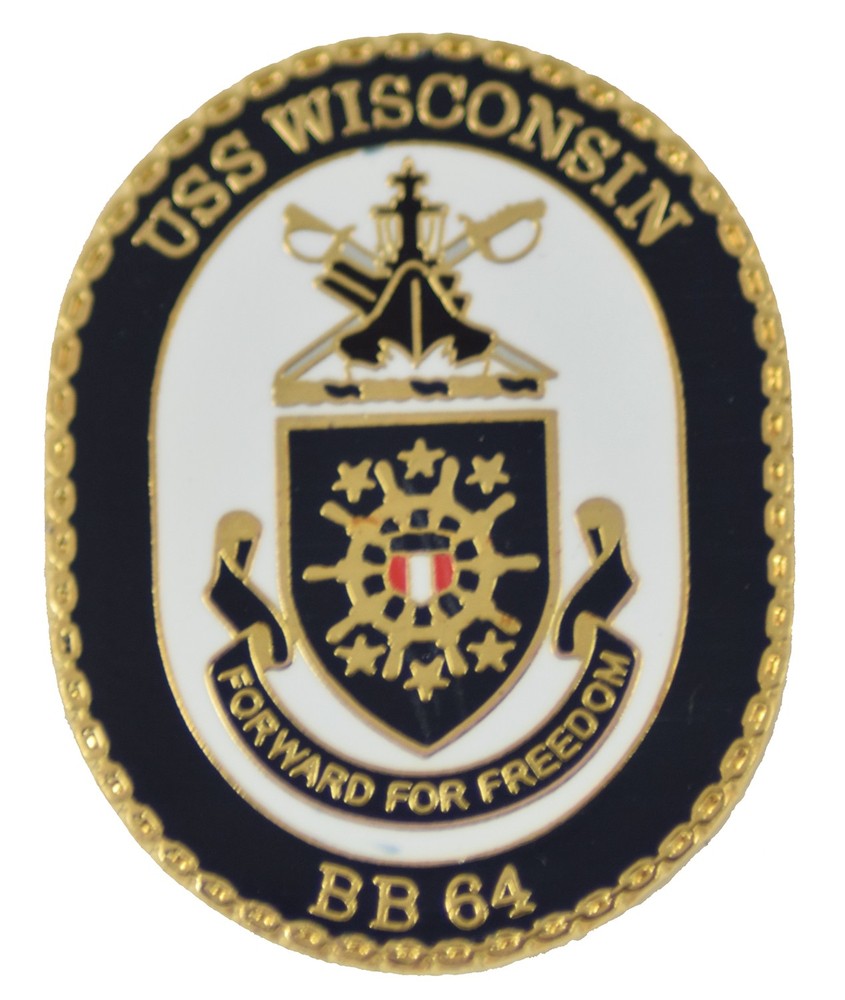 USS WISCONSIN HAT PIN