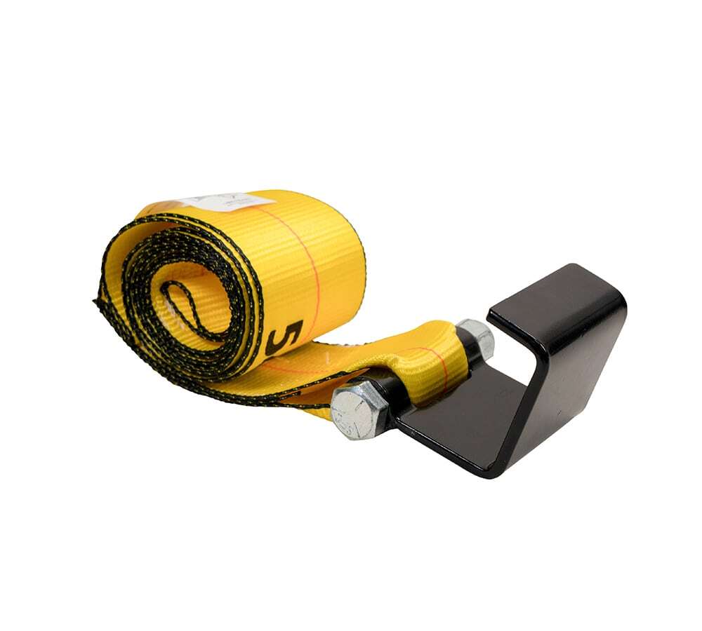 4 Pack 4"x5' Roll Off Container Winch Strap with Flat Hook 5400 # WLL Bolt-On