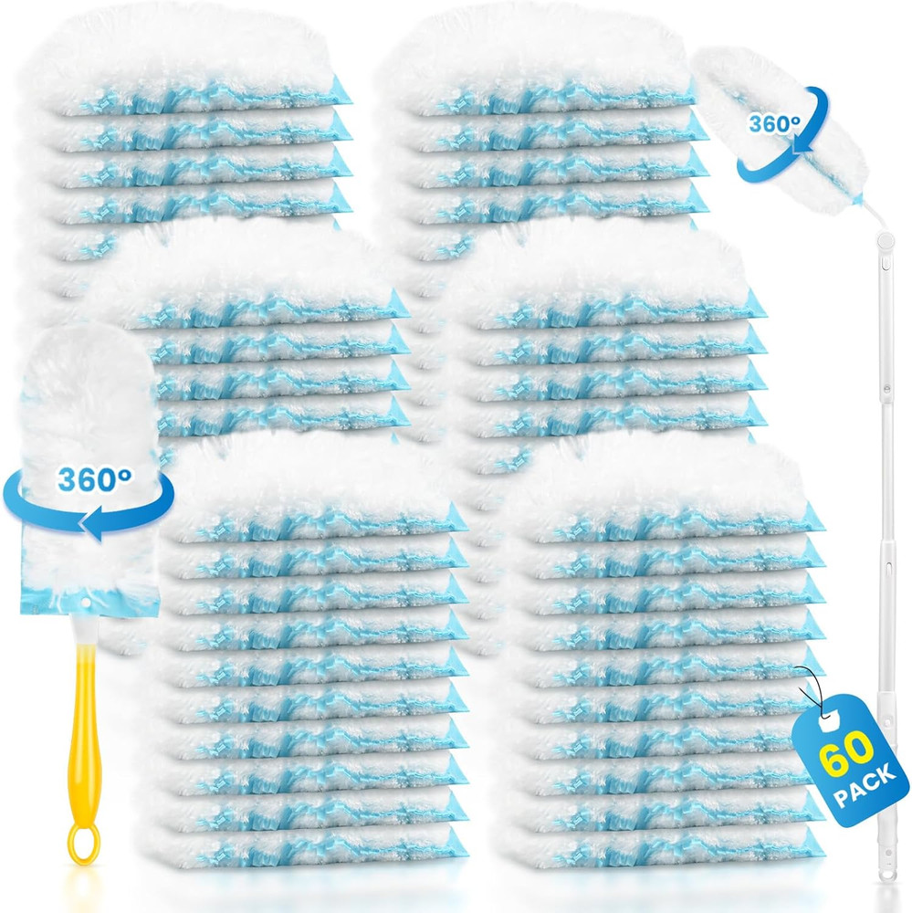 Duster Refills Compatible with Swiffer® Duster, 60 Count Heavy Duty Duster Refil