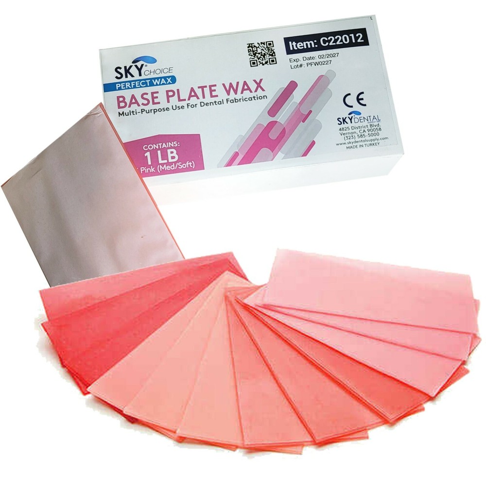 Baseplate Wax Dental Lab Red/Pink Modelling Sheets 1lb/5lb