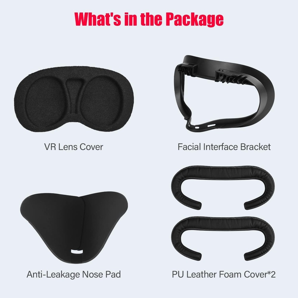 2-Pack Foam Replacement & Lens Protector for Oculus Quest 2 - Enhanced Comfort