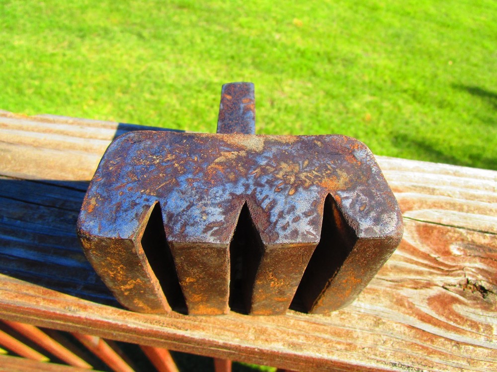 Vintage Old  Anvil fluting tool Hardy Blacksmithing Bottom Swage Tool