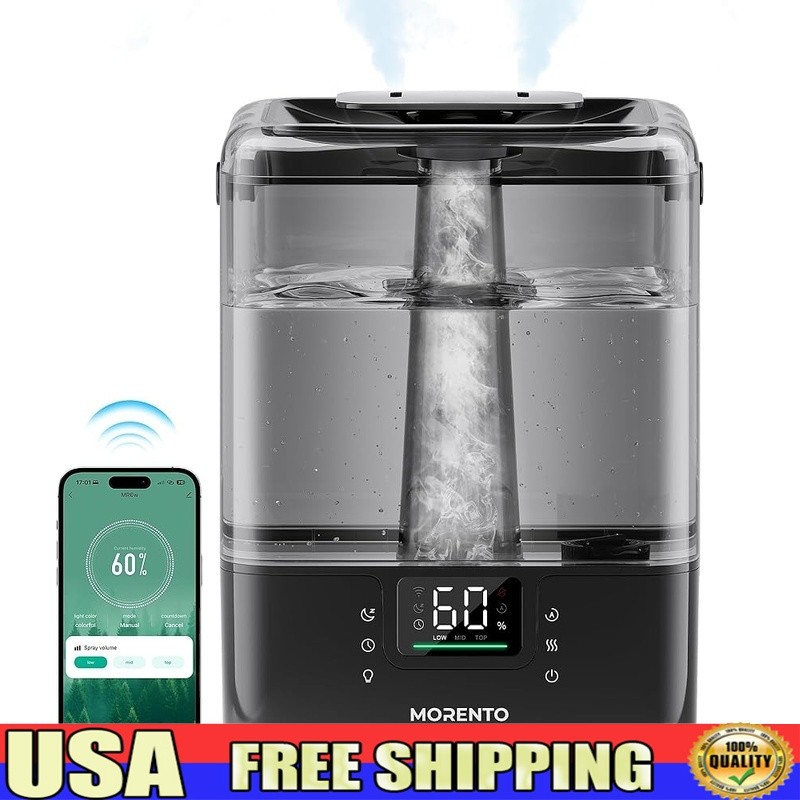 Smart Humidifier APP Voice Control 6L Double Nozzle LED Display Timer Sleep Mode