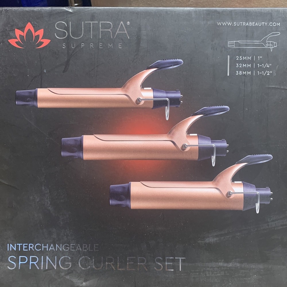 New Sutra Supreme Interchangeable Spring Curler Set, Rose Gold Color