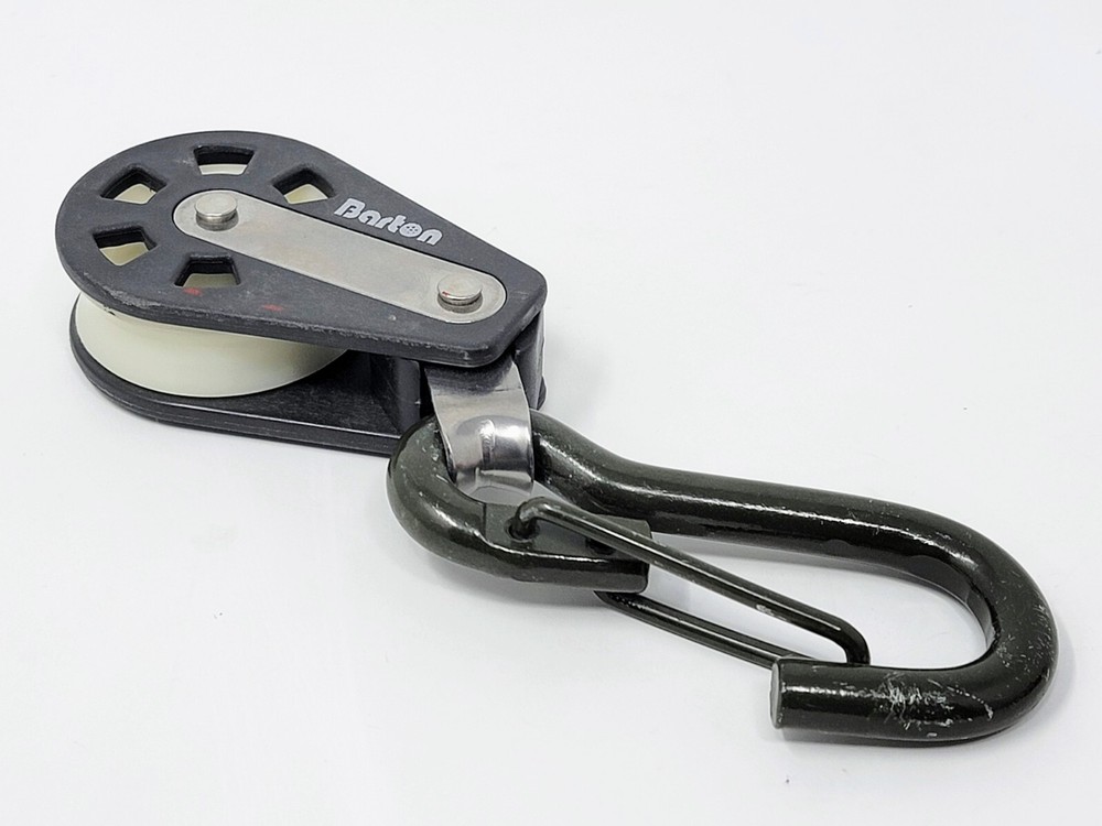 Angled Barton Pulley with Carabiner