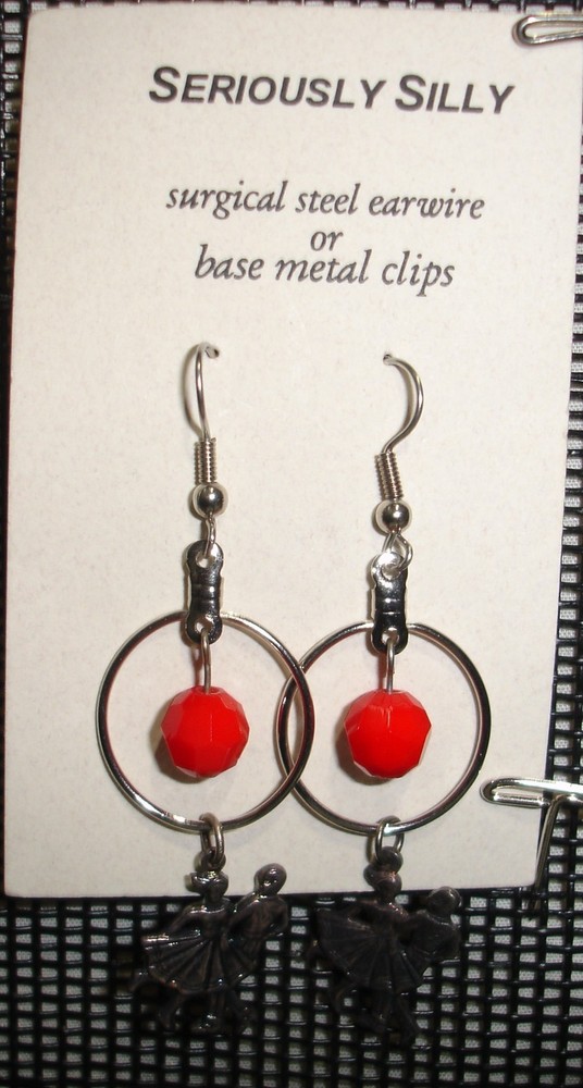 Dancing Couple Earrings, NEW