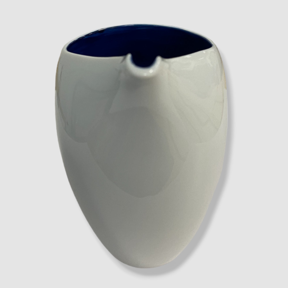 $45 Neiman Marcus White Brushstroke Cobalt Creamer