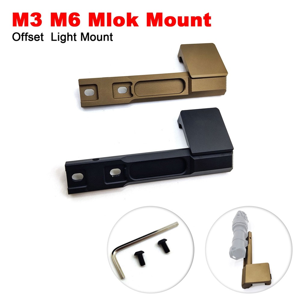 Weapon Light Offset Mounted Base fit 20mm Rail Version for M300 M600 Flashlight