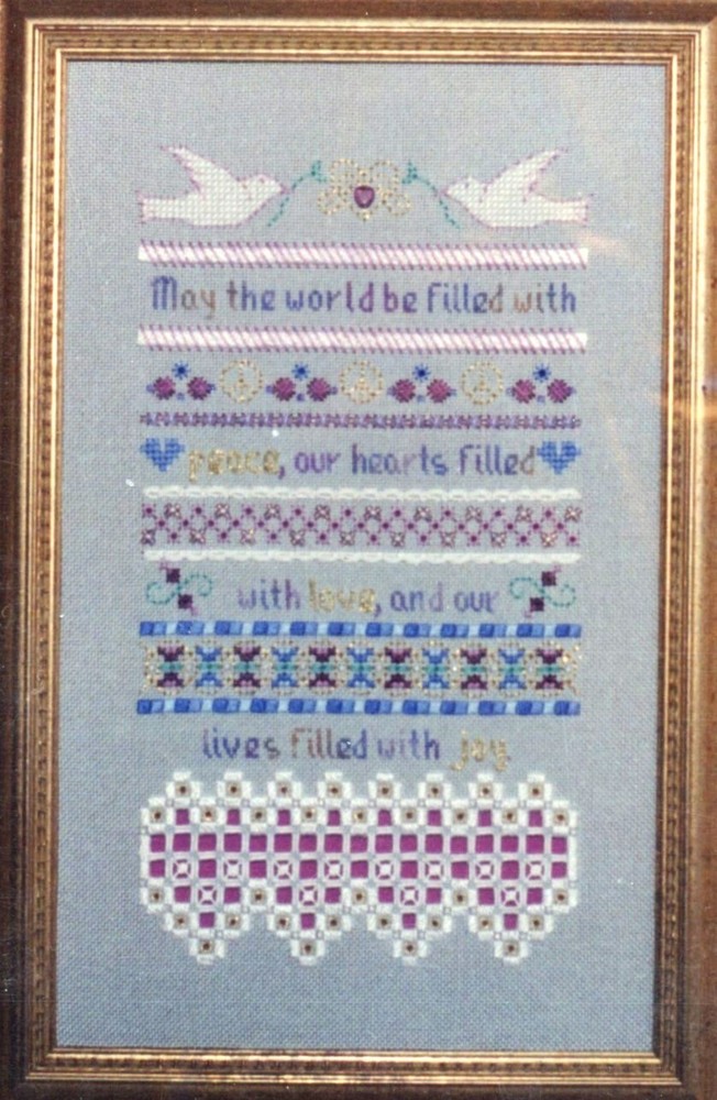 The MonkeyWorks "The Peace Sampler" Counted Thread Chart